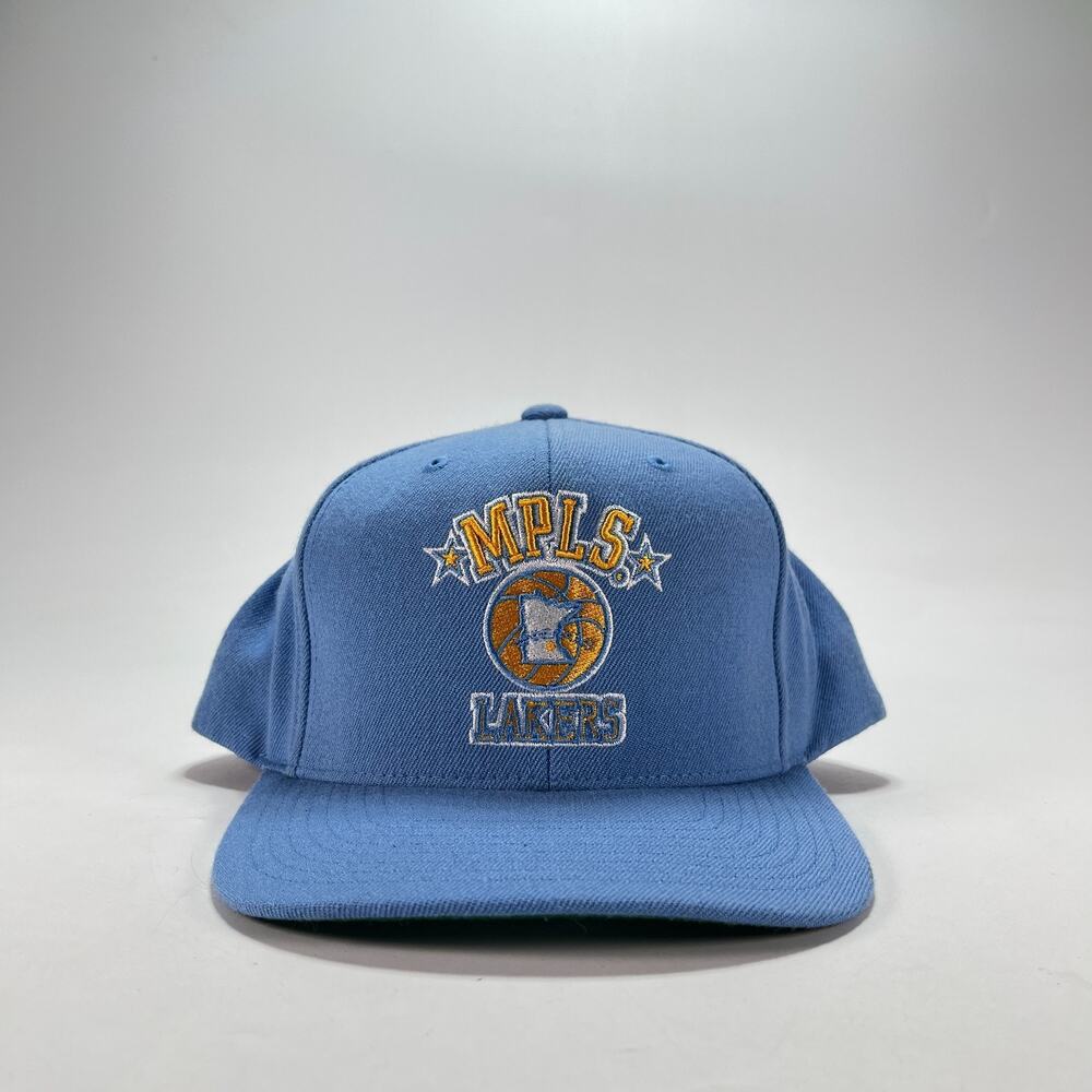 Mitchell & Ness MPLS Lakers Powder Blue Hardwood Snapback Hat Men's One Size